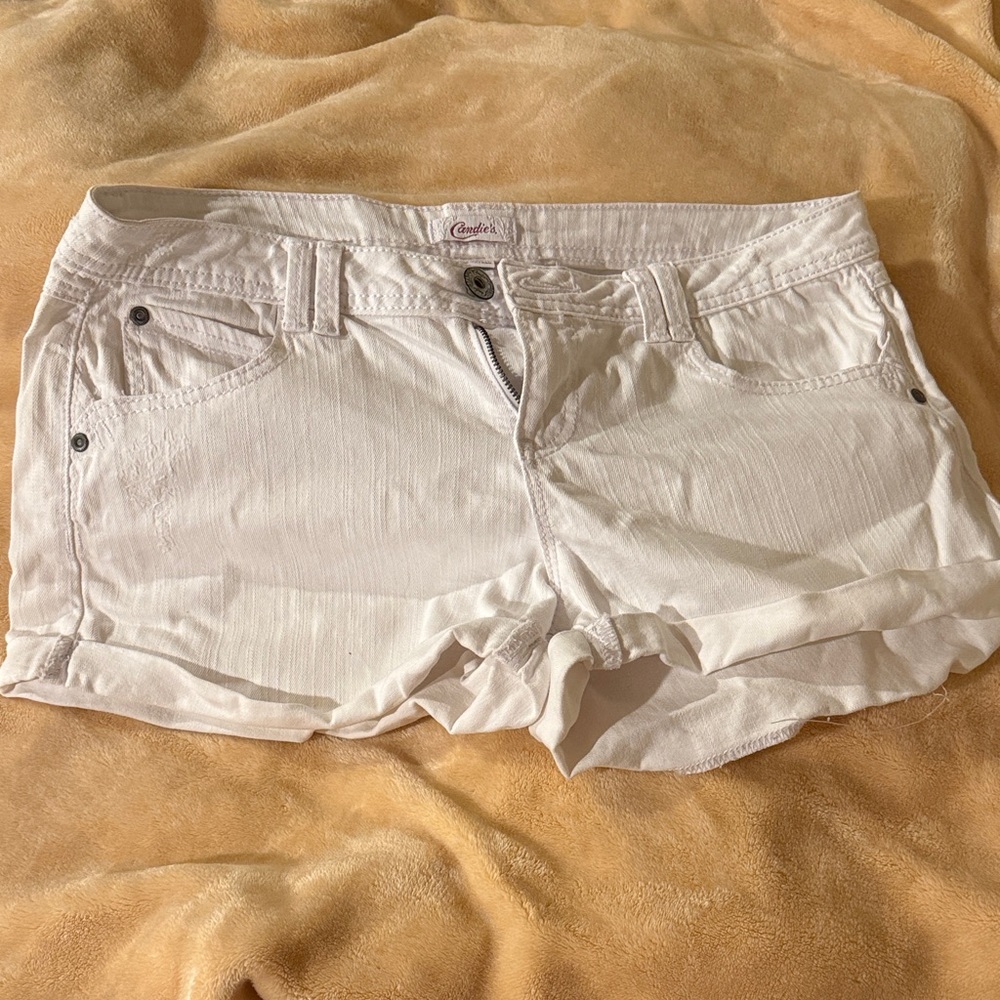 Candie's Light Cream Jean Shorts for Women
